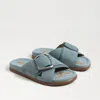 Sam Edelman Darla Buckle Slide Sandal Coastal Blue Suede