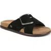 Sam Edelman Darla Slide Sandal In Black Leather Leather