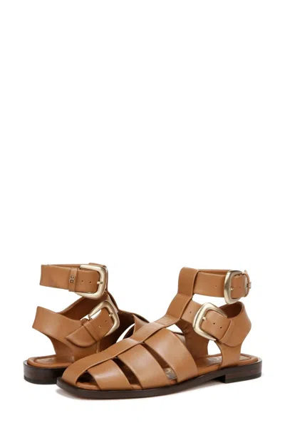 Sam Edelman Dawn Ankle Buckle Sandal In Saddle Leather In Multi