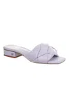 Sam Edelman Dawson Slide Sandal In Misty Lilac Leather In White