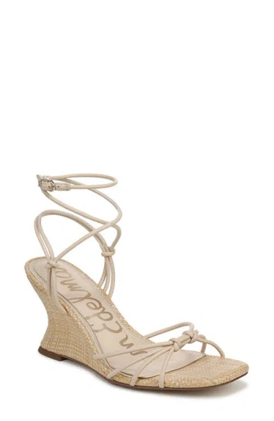 Sam Edelman Daxton Ankle Strap Wedge Sandal In Neutral
