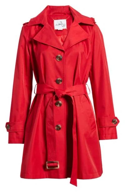 Sam Edelman Db Short Trench Coat In Poppy Red