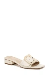 Sam Edelman Women's Deacon Square Toe Buckle Block Heel Slide Sandals In Modern Ivory