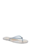 Sam Edelman Dean Jelly Flip Flop Clear Blue Jelly In Blue