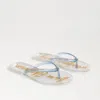 Sam Edelman Dean Jelly Flip Flop Clear Blue Jelly