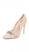 Sam Edelman Deela Pumps In Cappuccino Suede In Multi