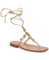 Sam Edelman Deirdre Wrap Sandal Gold Mine Metallic In Goldmine Metallic