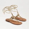 Sam Edelman Deirdre Wrap Sandal Gold Mine Metallic In Gold