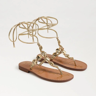 Sam Edelman Deirdre Wrap Sandal Gold Mine Metallic