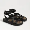 Sam Edelman Delia Footbed Sandal Black Leather In Black