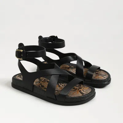 Sam Edelman Delia Footbed Sandal Black Leather
