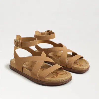Sam Edelman Delia Footbed Sandal Sand Dune Suede In Beige