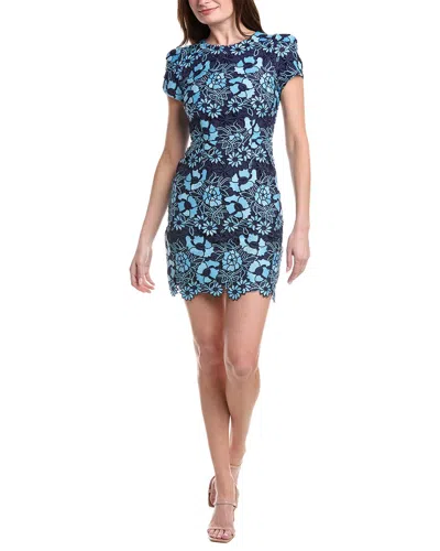 Sam Edelman Denim Embroidery Mini Dress In Brown