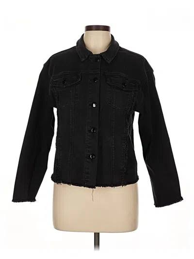 Pre-owned Sam Edelman Denim Jacket In Black