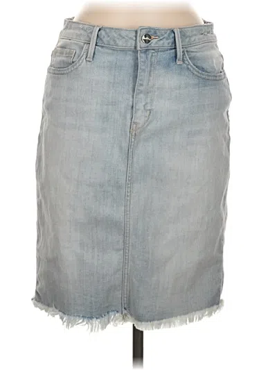 Pre-owned Sam Edelman Denim Skirt In Gray