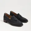 Sam Edelman Denise Tassel Penny Loafer Midnight Blue Suede In Blue
