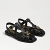 Sam Edelman Destin Fisherman Sandal Black Leather