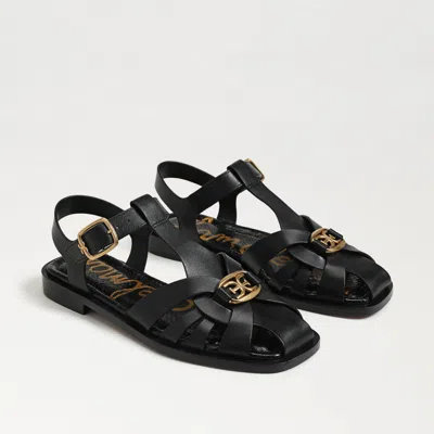 Sam Edelman Destin Fisherman Sandal Black Leather