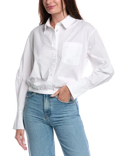 Sam Edelman Dith Elastic Hem Shirt In White