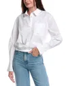 Sam Edelman Dith Elastic Hem Shirt In White