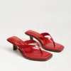 Sam Edelman Dollie Thong Sandal Bright Summer Red Leather In Red