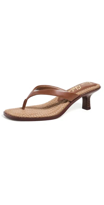 Sam Edelman Dollie Thong Sandals Rich Cognac In Brown