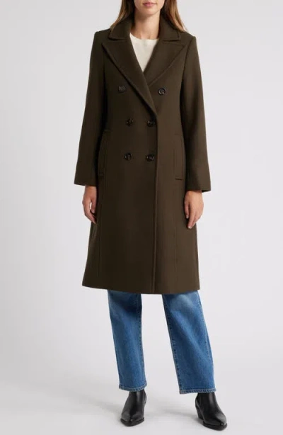 Sam Edelman Double Breasted Coat In Military Green