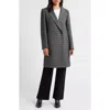 Sam Edelman Double Breasted Notch Lapel Coat In Gray