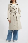 Sam Edelman Double Breasted Trench Coat In Brown