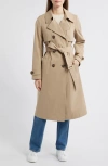 Sam Edelman Double Breasted Trench Coat In Sand