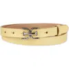 Sam Edelman Double E Logo Slim Leather Belt In Purple