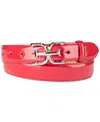 SAM EDELMAN DOUBLE-E PLAQUE HIGH SHINE PATENT LEATHER BELT