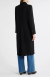Sam Edelman Doubled Breasted Wool Blend Military Coat In Black