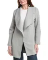 Sam Edelman Drape Front Rib Jacket In Gray