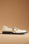 Sam Edelman Elaina T-strap Buckle Loafer Modern Ivory Leather In White