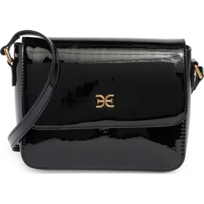 Sam Edelman Elcie Box Patent Shoulder Bag In Black
