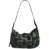 Sam Edelman Elcie Woven Hobo Bag In Black