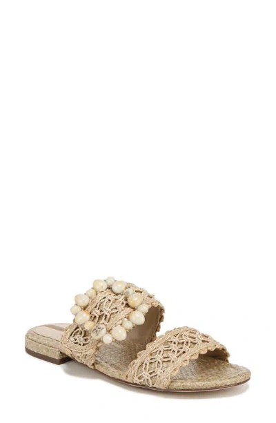 Sam Edelman Elisa Slide Sandal Natural Raffia In Beige