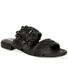 Sam Edelman Elisa Slide Sandal Black Raffia In Black