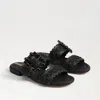 Sam Edelman Elisa Slide Sandal Black Raffia In Black