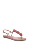 Sam Edelman Eliza Woven Thong Sandals In Pink Lily