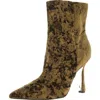 Sam Edelman Ella Pointed Toe Dress Bootie Copper Bronze Velvet In Gold