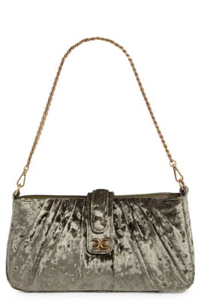 Sam Edelman Ellie Pleated Clutch In Green