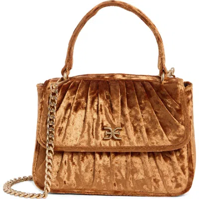 Sam Edelman Ellie Pleated Top Handle Bag In Brown