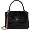 Sam Edelman Ellie Pleated Top Handle Shoulder Bag In Black