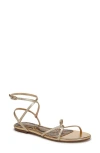 Sam Edelman Ellina Ankle Strap Sandal In Amber Gold