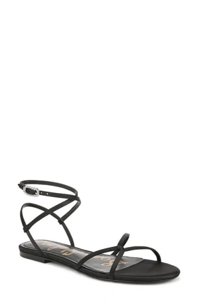 Sam Edelman Ellina Ankle Strap Sandal In Black Leather