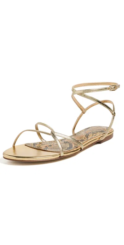 Sam Edelman Ellina Sandals Amber Gold Leather