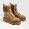 Sam Edelman Elliot Combat Boot Golden Caramel Suede In Brown