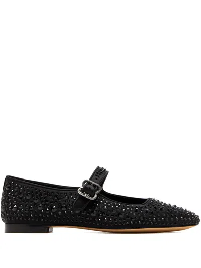 Sam Edelman Embellished Buckle Ballet Flats In Black